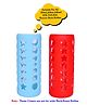 The Little Lookers Silicone Bottle Covers Blue Red - Fits Upto 240 ml Feeding Bottle