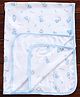 Tinycare Baby Towel with Rabbit Print - Blue