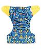 Polka Tots Reusable Waterproof Fleece Cloth Diaper For 2 Months - 2 Years With 1 Liner 3 Layers  Adjustable Snap Buttons Free Size Boys & Girls (Traditional Indian Print)