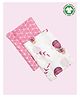 Theoni 100% Organic Cotton Muslin Printed Swaddles Set of 2 - Pink
