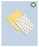 Theoni 100% Organic Cotton Muslin Printed Swaddles Set of 2 - Yellow White