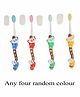 Passion Petals Elephant Design Toothbrush Pack Of 3 (Color May Vary)