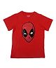 Marvel By Crossroads Half Sleeves Deadpool Print Tee - Red