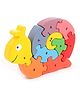 OpaToys Premium 10 pcs Wooden Puzzle Snail Set Counting Numbers - double sided Front side (1 to 10) & Back Side(I to X) - Educational & Learning Toys- Shape Matching Puzzle | Preschool Colorful | BIS Certified | 18 + months
