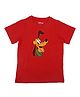 Disney By Crossroads Half Sleeves Goofy Printed Tee - Red