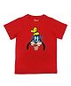 Disney By Crossroads Half Sleeves Goofy Printed Tee - Red