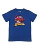Marvel By Crossroads Marvel Spiderman Character Print Half Sleeves Tee - Royal Blue