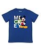 Disney By Crossroads Mickey Mouse Print Half Sleeves Tee - Blue