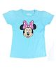 Disney By Crossroads Short Sleeves Minnie Print Tee - Sky Blue