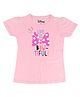 Disney By Crossroads Short Sleeves Minnie Printed Tee - Light Pink