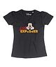 Disney By Crossroads Short Sleeves Mickey Mouse Character Print Tee - Black