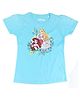 Disney By Crossroads Short Sleeves Princess Ariel Rapunzel & Cinderella Print Tee - Sky Blue
