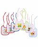 Longlife Tie Knot Printed Bibs Pack of 7 - Multicolor