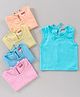 Babyhug 100% Cotton Sleeveless Jhabla Pack of 5 - Multicolor