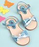 Cute Walk by Babyhug Party Wear Sandals Bead Detailing - Sky Blue