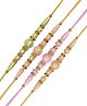Arendelle Combo Of 4 Pastel Beads Rakhi - Multi Color