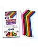 iLife Reusable Big Straws Extra Long Wide Multicolour - Pack of 6