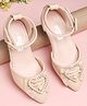 Cute Walk by Babyhug Stone Studded Sandals - Beige