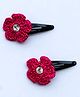 Woonie Handmade Flower Hair Clips  - Pink