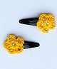 Woonie Handmade Flower Hair Clips - Yellow