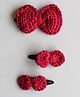 Woonie Handmade Bow Hair Clips  - Pink