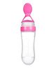 Tiny Tycoonz Silicone Squeezy Food Feeder Bottle With Spoon Pink - 90 ml