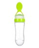 Tiny Tycoonz Silicone Squeezy Food Feeder Bottle With Spoon Green - 90 ml