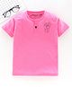 Earth Conscious Half Sleeves Fist Print Tee - Pink