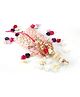 Pihoo Lumba Rakhi Golden Ring & Tassel With Batwa -Pink & White