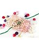Pihoo Designer Kundan Flower Rakhi With Batwa - Green