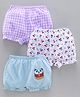 Chicita Printed Bloomers Pack of 3 - Purple White Blue