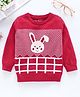 ToffyHouse Full Sleeves Sweater Bunny Print - Red