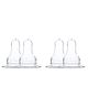 Enorme Anti Colic Easy Flow Silicone Teats Pack of 4 - White