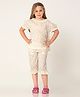 Cherry Crumble By Nitt Hyman Half Sleeves Cherry Print Night Suit - Cream