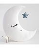 StyBuzz Moon Shaped Cushion with Hanging Star - Blue