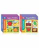 Art Factory Juicy Fruits & Vegetables Jigsaw Puzzle Combo of 2 with 4 Puzzles - 15 Pieces Each