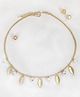 Lime By Manika Leaves & Pearl Detailed Necklace - Golden
