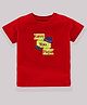 KAVEE Half Sleeves Bio Washed 100% Cotton Love You Papa Tee - Red