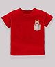 KAVEE Half Sleeves Bio Wash 100% Cotton Printed Tee - Red