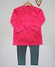 Many Frocks &  full sleeves boys navratri kurta payajama-Pink & Green
