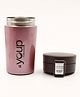 Youp Thermosteel Coffee Mug With Press To Open Cap Pink - 350 ml