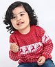 Babyhug 100% Organic Cotton Pullover Sweater - Red