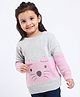 Babyhug Full Sleeves 100% Organic Jacquard Sweater - Grey