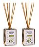 Manipura Ayurveda Aromatherapy Jasmine Reed Diffuser Set Pack of 2 - 100 ml Each
