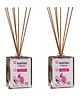 Manipura Ayurveda Aromatherapy Rose Reed Diffuser Set Pack of 2 - 100 ml Each