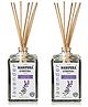 Manipura Ayurveda Aromatherapy Lavender Reed Diffuser Set Pack of 2 - 100 ml Each