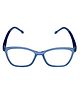 Spiky Blue Block Zero Power TR90 Anti Glare Glasses - Grey  