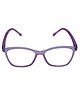 Spiky Blue Block Zero Power TR90 Anti Glare Glasses - Purple  