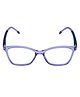 Spiky Blue Block Zero Power TR90 Anti Glare Glasses - Violet 