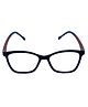 Spiky Blue Block Zero Power TR90 Anti Glare Glasses - Red 